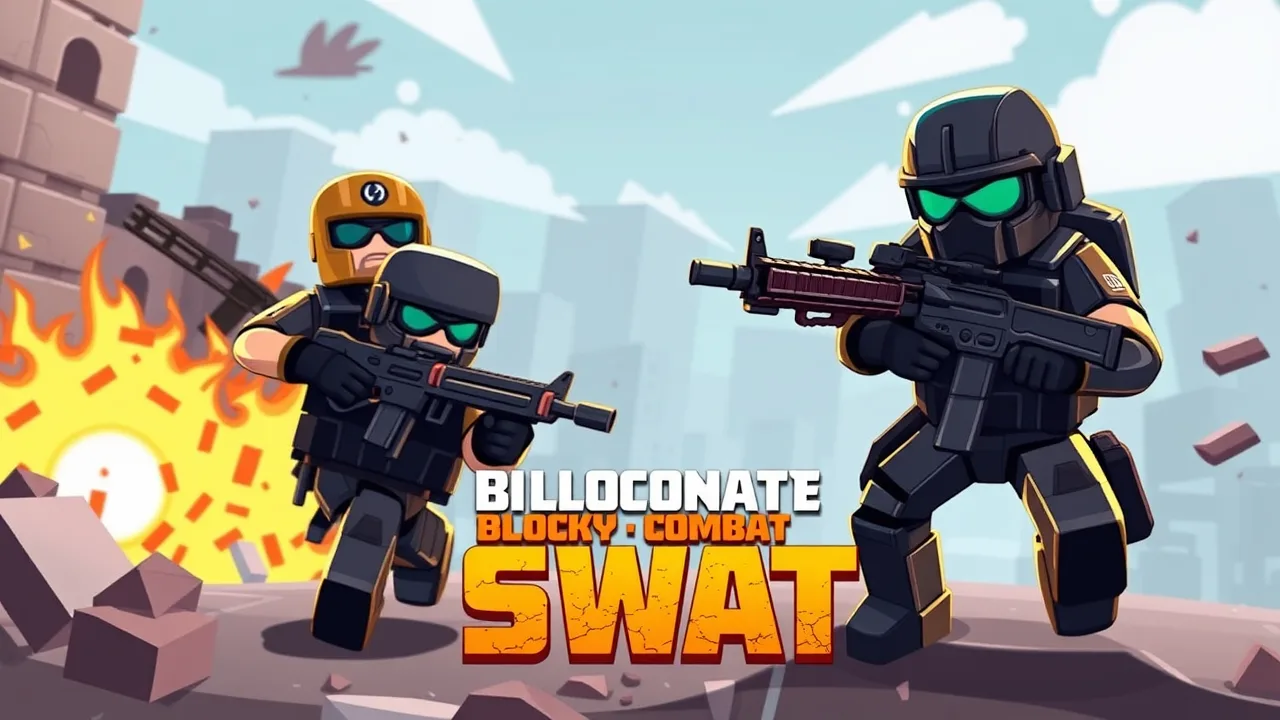 Unblocked Blocky Combat SWAT Action Now image