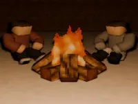 Night by bonfire image