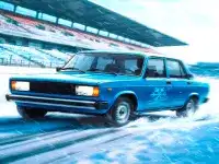 Drift Zhiguli: Winter start on ice image
