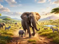 Zoo Elephant Simulator City Attack image